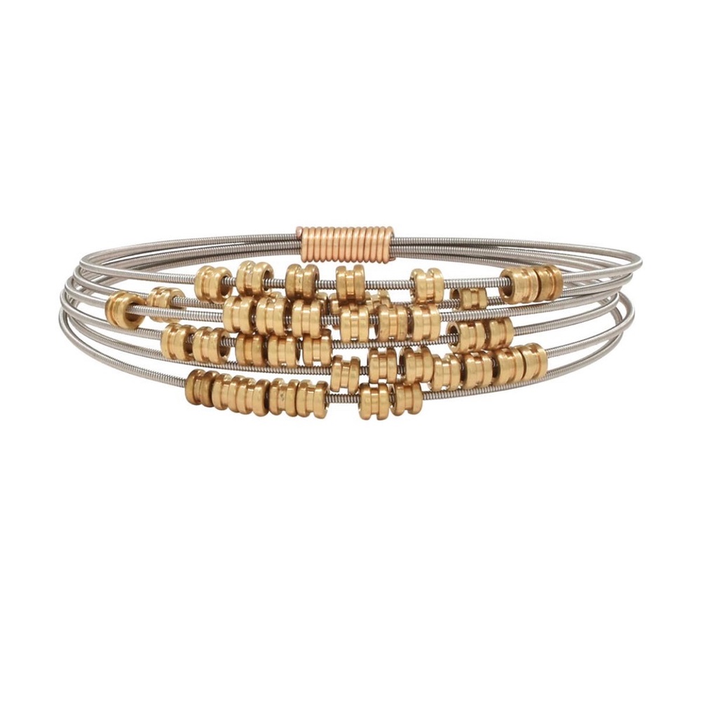 11:11 Two Toned Guitar String Fidget Bangle